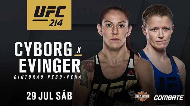 Cris Cyborg terá Tonya Evinger pela frente no card do UFC 214, no dia 29 de julho (Foto Getty Images)