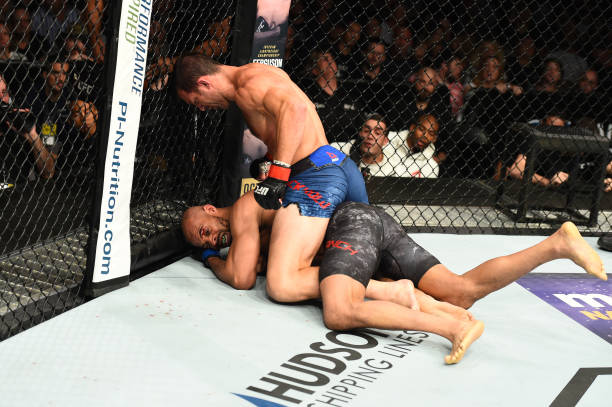 Luke Rockhold venceu David Branch após aplicar sequência de golpes no ground and pound (Foto: Getty Images)