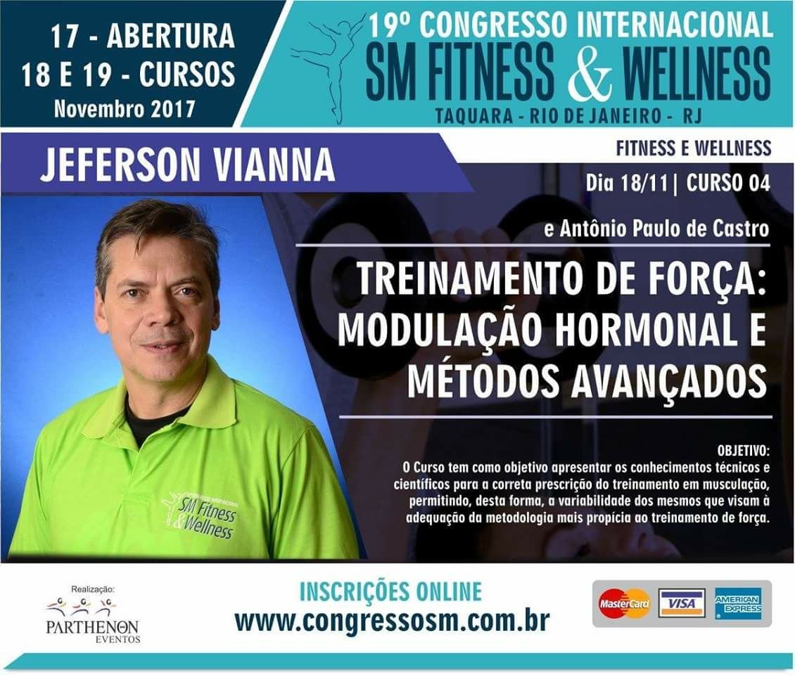 Congresso Internacional SM Fitness & Wellness no Rio vai realizar curso de Treinamento de Força; saiba mais