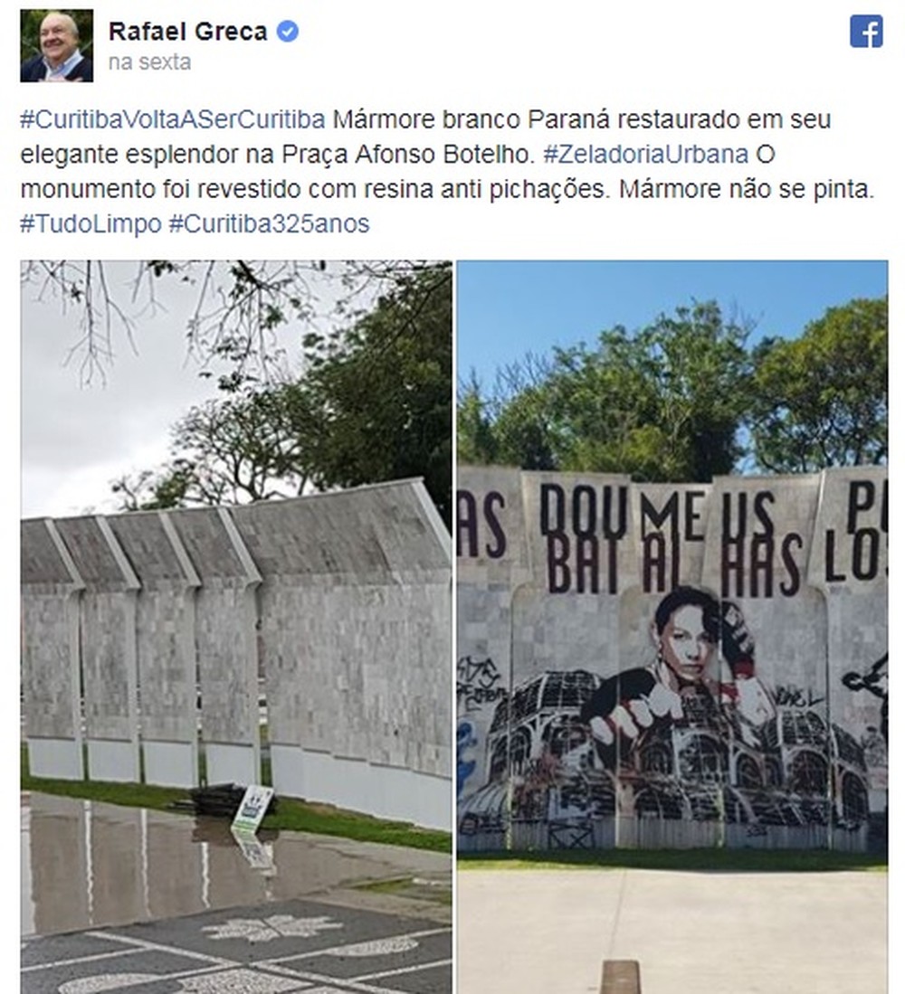Atual prefeito de Curitiba, Rafael Greca se posicionou sobre o caso (Foto: Reprodução)
