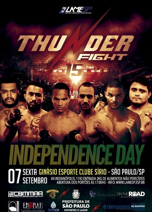 Retorno do Thunder Fight agita feriado da Independência em São Paulo; veja o card completo
