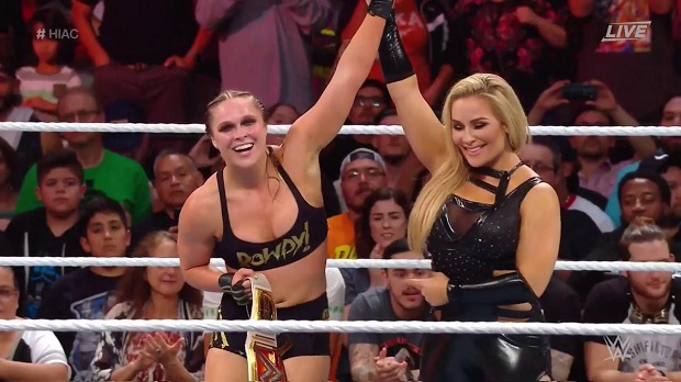 Ronda Rousey atualmente faz parte do plantel da WWE, evento de lutas coreografadas (Foto reprodução)