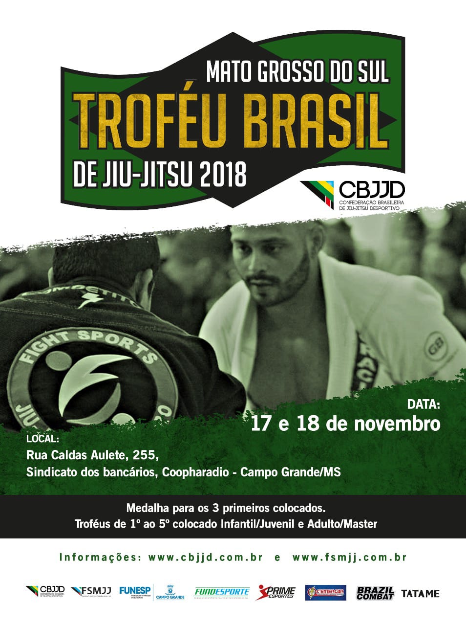 Troféu Brasil em Mato Grosso do Sul fecha a temporada da FJJD-MS no ano de 2018; inscrições abertas