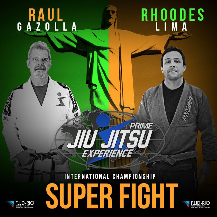 Ator Raul Gazolla e narrador Rhoodes Lima se enfrentam em superluta de Jiu-Jitsu no Prime Experience