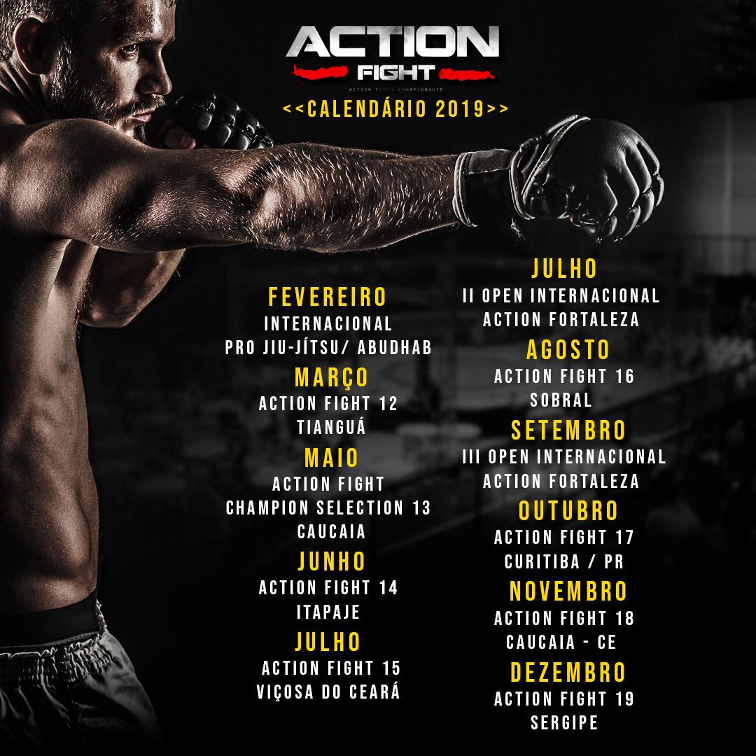 Com edição em Curitiba, Action Fight anuncia calendário para a temporada de 2019; saiba mais