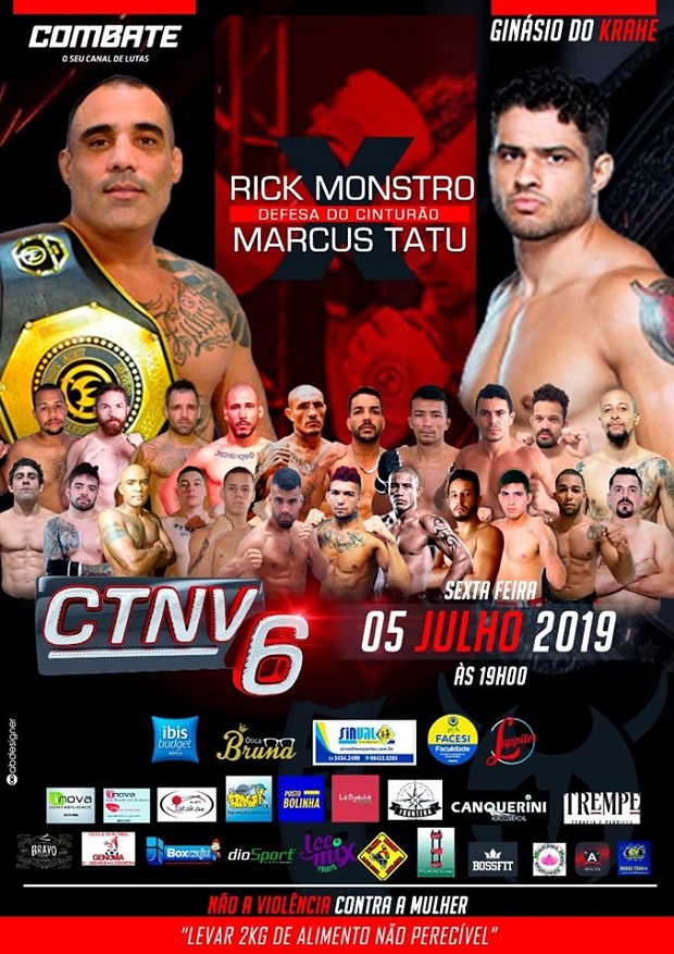 Com ex-UFC, CTNV 6 terá duas disputas de cinturão e promessa de grande evento em Viamão (RS)