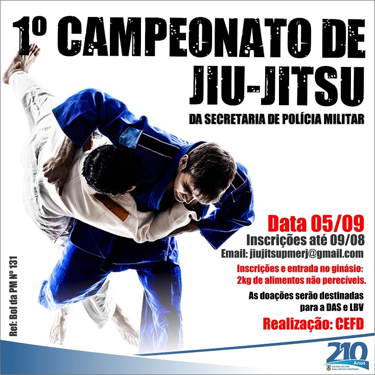 Campeonato de Jiu-Jitsu da PM do Rio de Janeiro tem inscrições abertas; confira aqui como participar