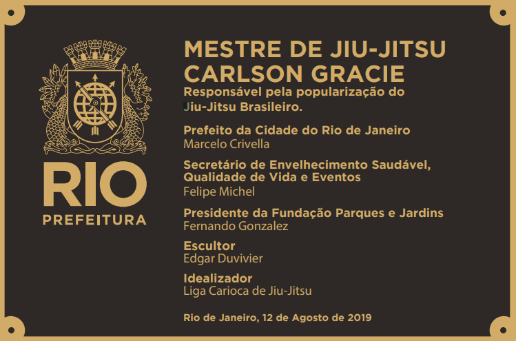 Estátua em homenagem a Carlson Gracie será inaugurada na próxima segunda (12): ‘Dia de alegria’