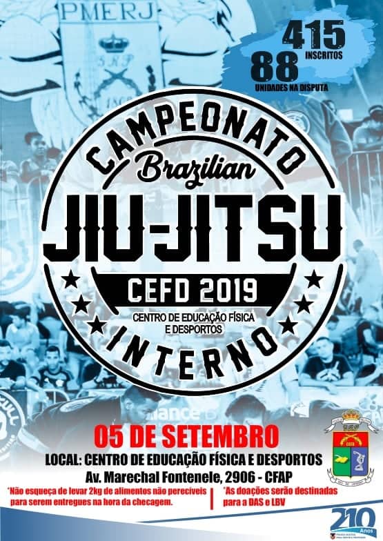 Com recorde de unidades e 415 inscritos, Campeonato de Jiu-Jitsu da PM do Rio de Janeiro acontece nesta quinta-feira (5)