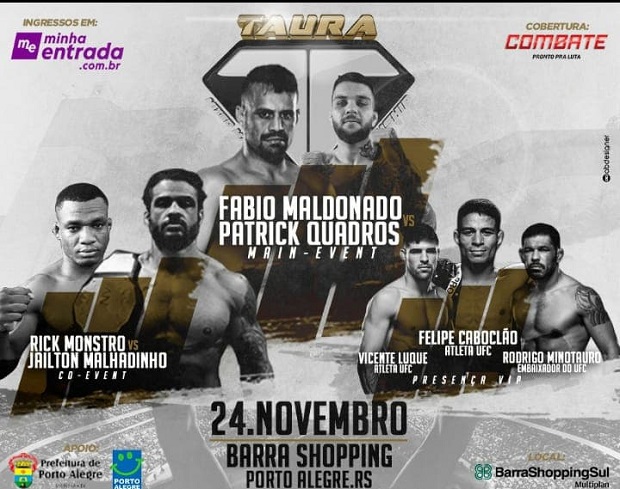 Antes CTNV, Taura MMA anuncia evento com ex-lutadores do UFC e quatro disputas de cinturão; confira