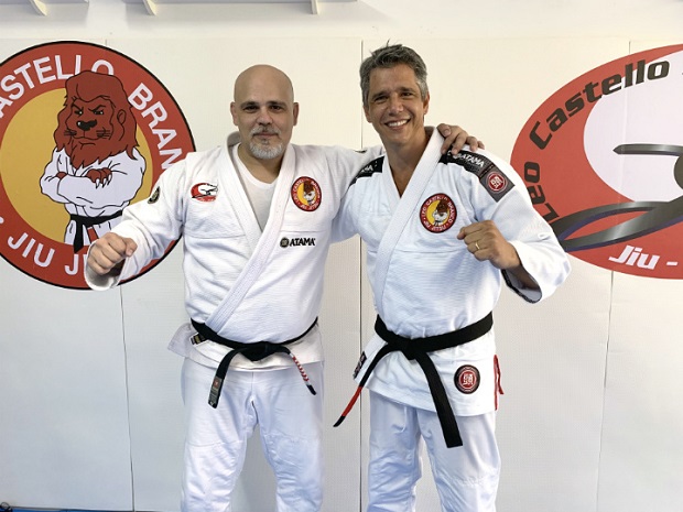 Ator e apresentador, Márcio Garcia é graduado faixa-preta de Jiu-Jitsu pelo seu mestre Leonardo Castello Branco