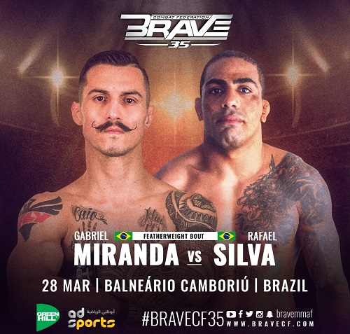 Promessas e veterano do MMA brasileiro são confirmados no BRAVE CF 35, em Balneário Camboriú; saiba mais