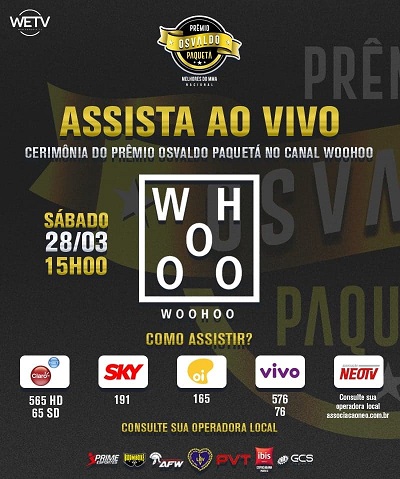 ‘Oscar do MMA nacional’, Prêmio Osvaldo Paquetá terá transmissão ao vivo do Canal Woohoo; saiba mais