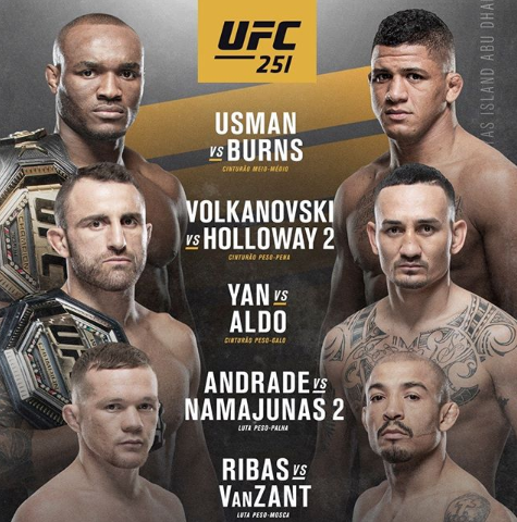 Com quatro disputas de título e diversos brasileiros em ação, UFC revela todos duelos para eventos na ‘ilha da luta’