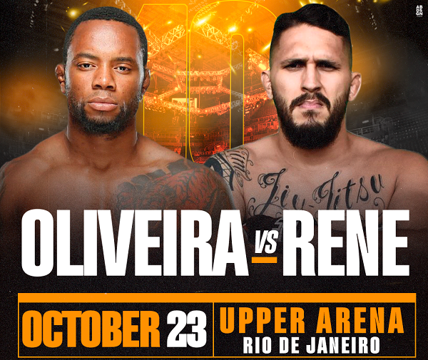 Taura MMA confirma combate entre Renê Soldado e ex-UFC para card preliminar de edição no Rio de Janeiro; confira