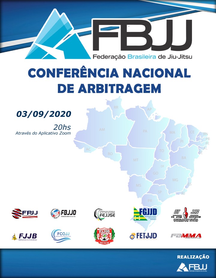 Federação Brasileira de Jiu-Jitsu (FBJJ) realiza primeira Conferência Nacional de Arbitragem na próxima quinta-feira (3)
