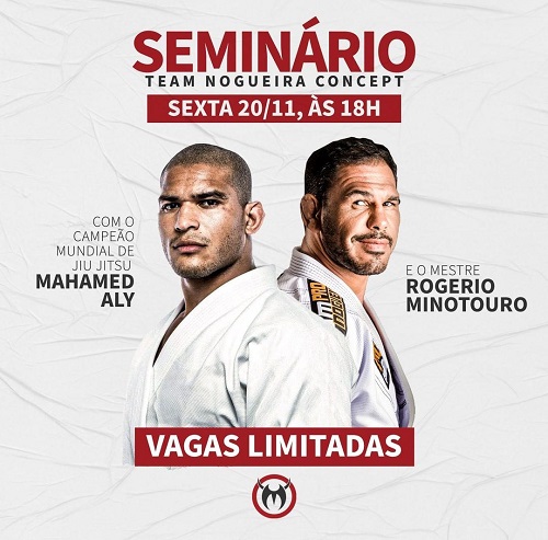 Rogério Minotouro ministra seminário com o campeão mundial Mahamed Aly na próxima sexta-feira (20); saiba mais