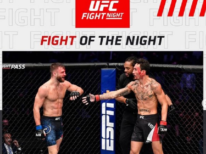 Show de Holloway e resistência de Calvin Kattar rendem bônus de ‘Luta da Noite’ para a dupla no UFC Fight Island 7; veja todos os premiados