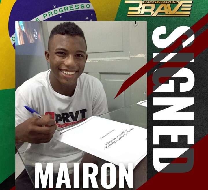 Promessa do MMA brasileiro, invicto Mairon ‘A Lenda’ Santos assina contrato com o BRAVE CF: ‘Organização que mais cresce no mundo’