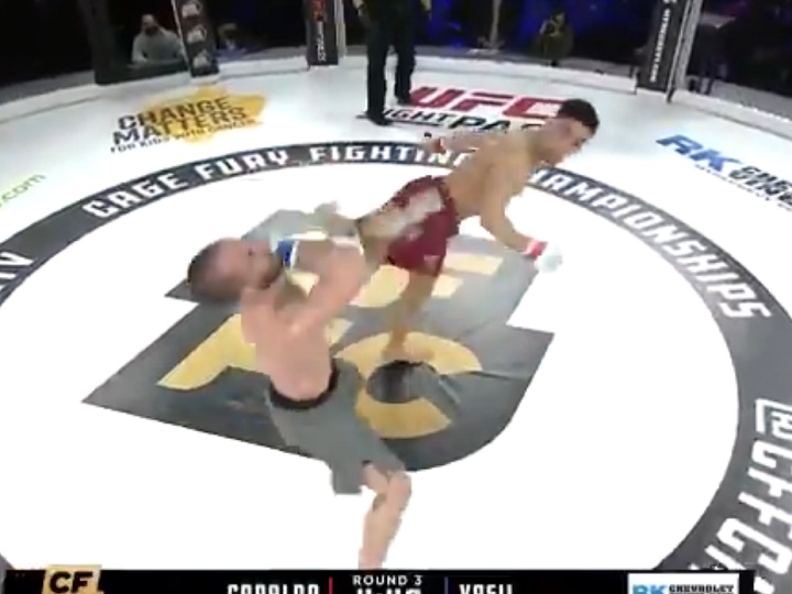 Vídeo: lutador americano reproduz famoso chute rodado de Edson Barboza e conquista nocaute impressionante em evento de MMA