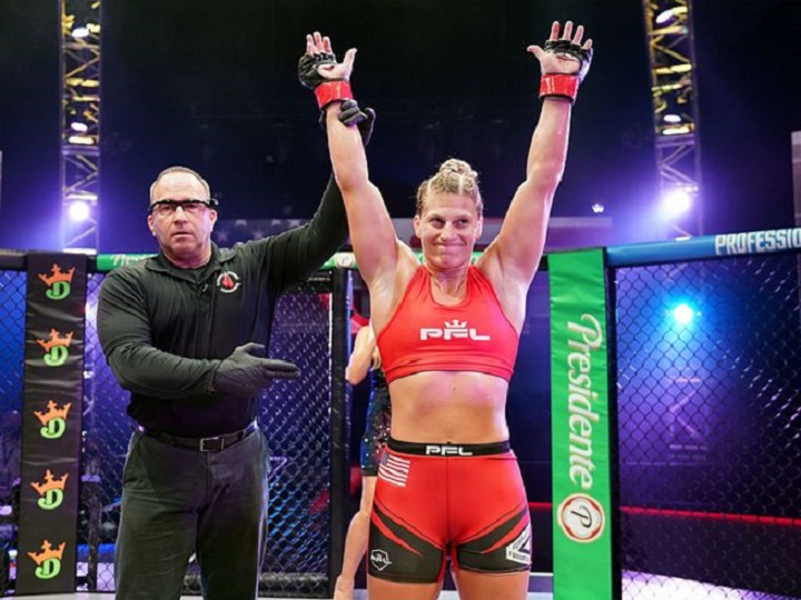 Kayla Harrison cogita descer de categoria e mira Julianna Peña, campeã do UFC: ‘Quero ser a melhor’