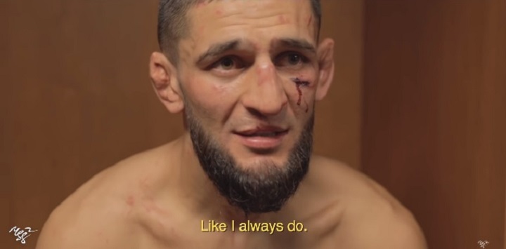 Vídeo mostra Chimaev indo às lágrimas em desabafo após vitória contra Gilbert Durinho; assista