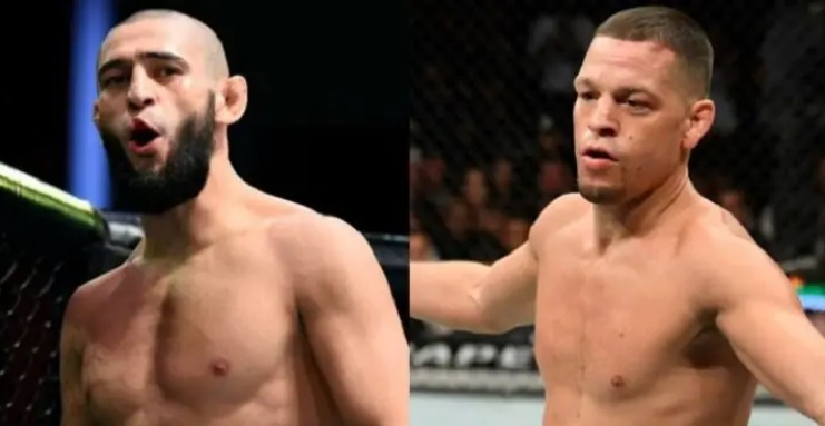 Chimaev e Nate vão fazer a luta principal do UFC 279, em setembro (Foto: Reprodução)