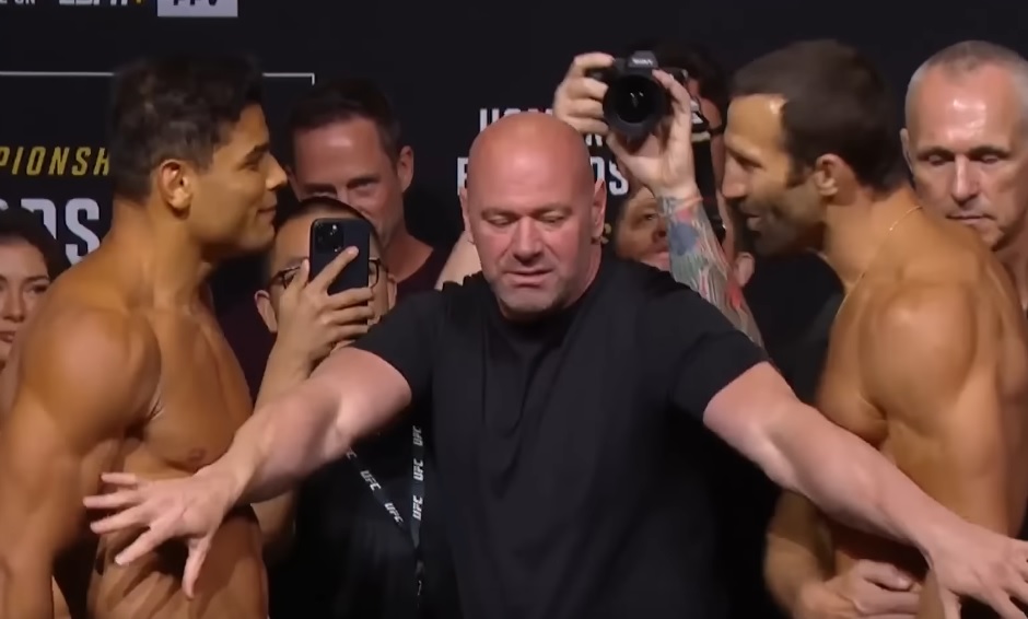 UFC 278: Borrachinha e Rockhold protagonizam encarada tensa, e Dana White precisa intervir; assista