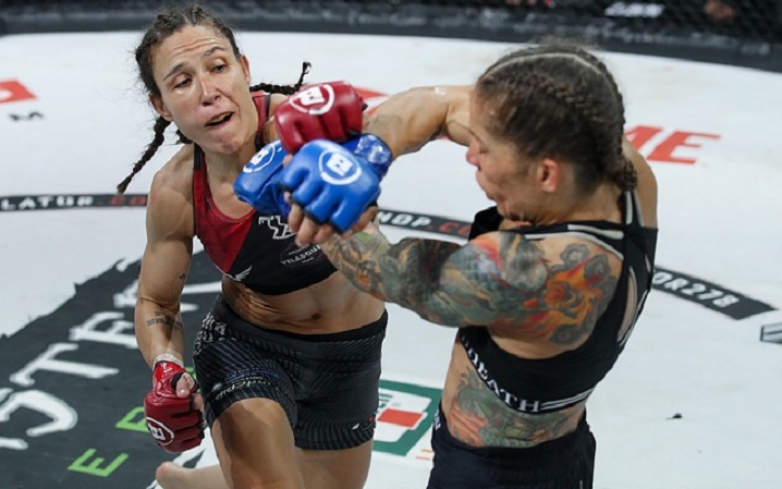 Revanche entre Juliana Velasquez e Liz Carmouche vai acontecer no card do Bellator 289 (Foto: Divulgação/Bellator MMA)