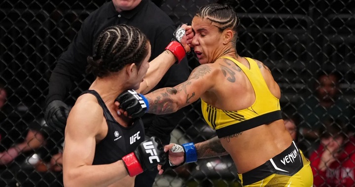 Istela Nunes foi superada por Yazmin Jauregui no card preliminar do UFC Orlando (Foto: Divulgação/UFC)