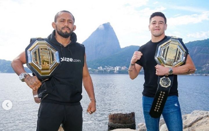 Deiveson Figueiredo vai enfrentar Brandon Moreno pela quarta vez, agora no UFC 283, no Rio (Foto: Reprodução/Instagram/@ufc_brasil)