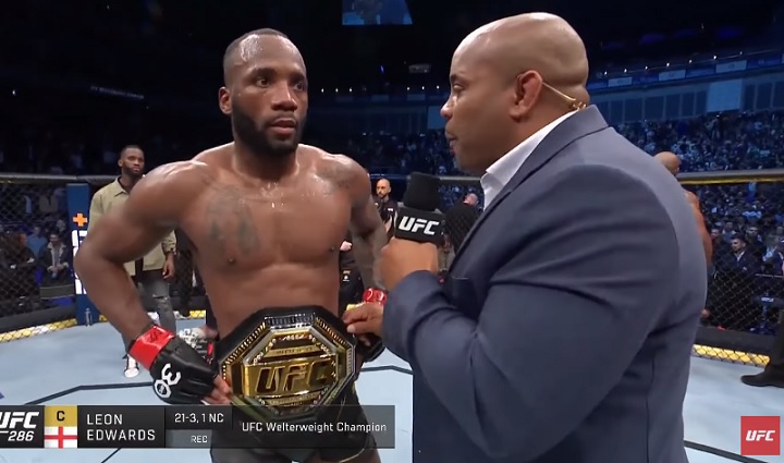 Leon Edwards é o atual dono do cinturão meio-médio do UFC (Foto: Reprodução/UFC)