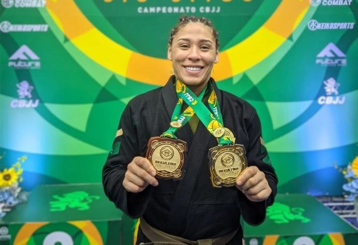Brasileiro de Jiu-Jitsu 2023: Giovanna Jara fecha absoluto com Maca e anota ouro duplo na faixa-marrom