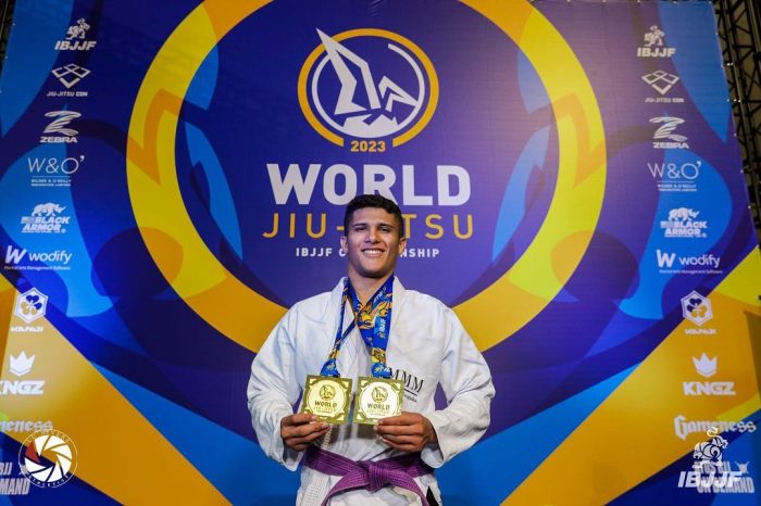 Mundial de Jiu-Jitsu 2023: Rafael Borges e Isabely Lemos brilham com ouro  duplo na faixa-roxa - TATAME
