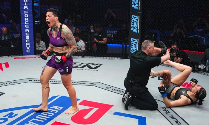 PFL MMA: Larissa Pacheco, Renan Problema e Marcelo Nunes se classificam às semis com belos nocautes