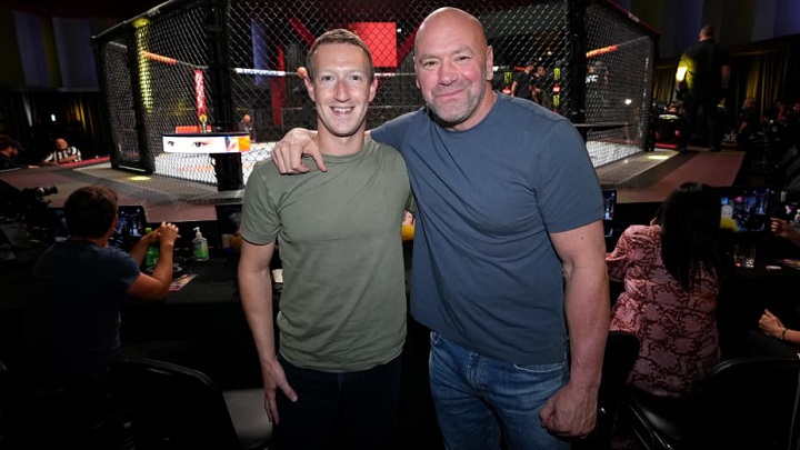 Dana White falou sobre a possibilidade de Mark Zuckerberg enfrentar um lutador do UFC futuramente (Foto: Jeff Botari/UFC)