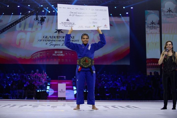 Gabi Pessanha venceu campeão do GP Feminino do BJJ Stars 11 e faturou R$ 100 mil(Foto: Reprodução/BJJ Stars)