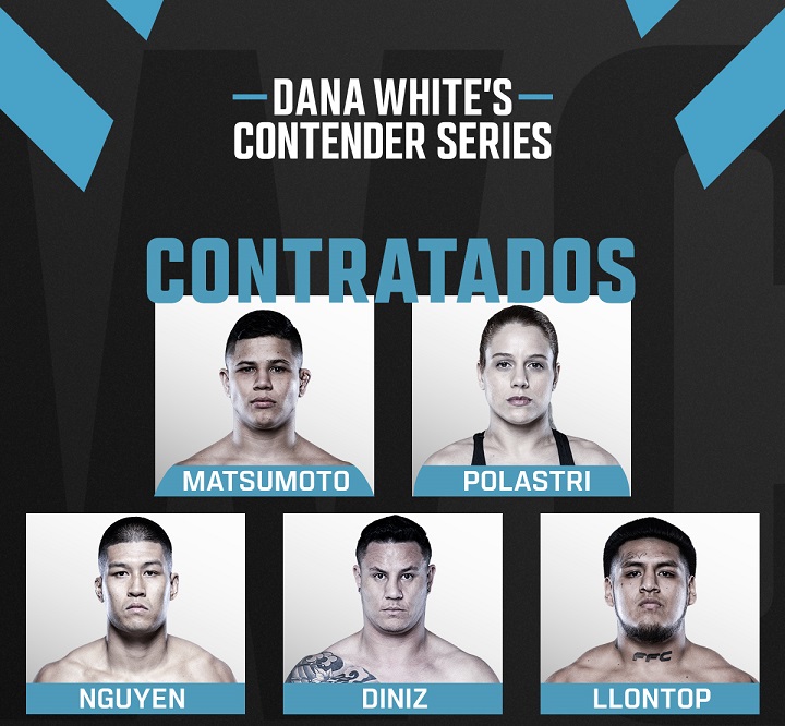 Mais cinco lutadores foram contratados pelo UFC através do Contender Series (Foto: Reprodução)