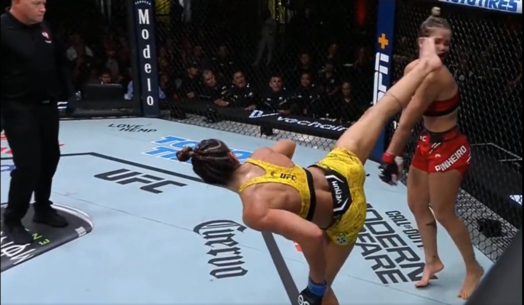 UFC Vegas 82: com chute rodado espetacular, Amanda Ribas nocauteia Luana Pinheiro