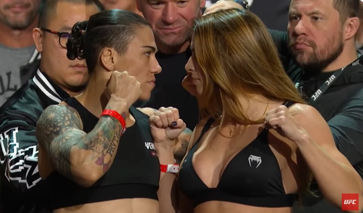 Jéssica Bate-Estaca e Mackenzie Dern farão duelo brasileiro no UFC 295 (Foto: Reprodução/UFC)