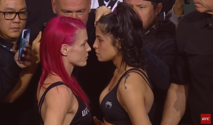 Polyana Viana terá a canadense Gillian Robertson pela frente no card preliminar (Foto: Reprodução/UFC)