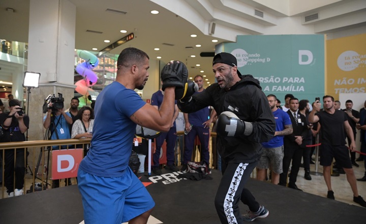 Fight Music Show 4: provocações acirram rivalidade entre Popó e Bambam em treino antes do show