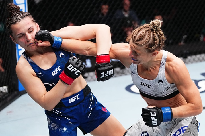 Manon Fiorot levou a melhor sobre Erin Blanchfield na luta principal do UFC Atlantic City (Foto: Divulgação/UFC)