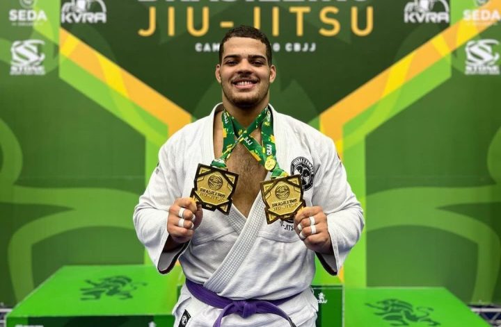 Brasileiro de Jiu-Jitsu 2024: Adrian Roberto conquista o ouro duplo na faixa-roxa; resultados