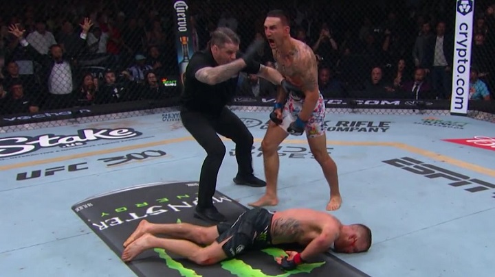 Holloway explica se vai repetir momento épico do UFC 300 na despedida de Poirier: ‘Feliz da vida’