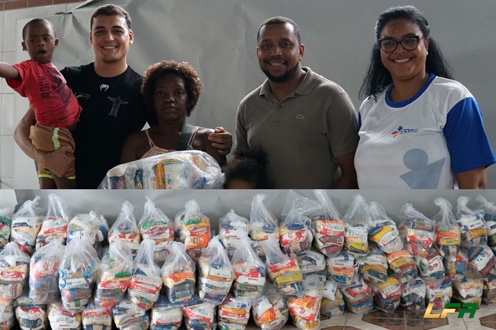 Em ação solidária, LFA entrega mais de 1 tonelada de alimentos a famílias carentes no Rio de Janeiro