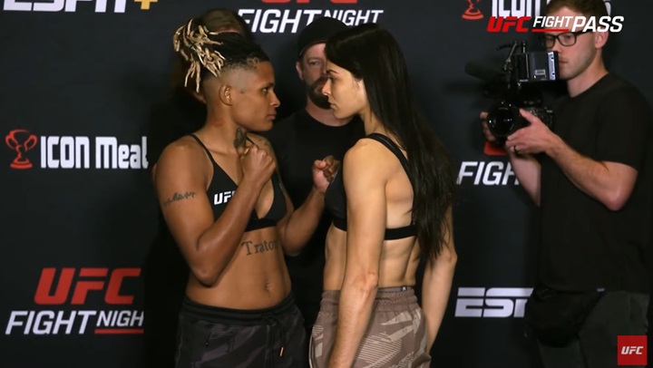 Tamires Vidal e Melissa Gatto farão duelo brasileiro no card deste sábado (Foto: Reprodução/UFC)