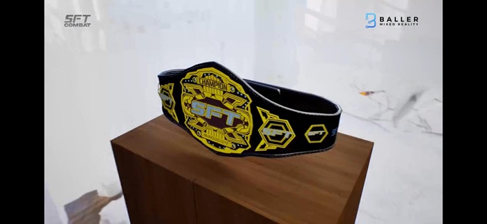 SFT inova mais uma vez e lança coleção exclusiva de Tokens de Realidade Mista (XRTs); saiba mais 1 SFT Championship Belt XRT, um Mixed Reality Token de edição limita, é uma das novidades (Foto divulgação)