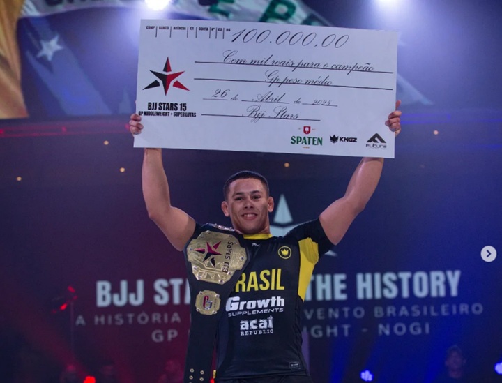 BJJ Stars 15: Mica Galvão volta a dar show, vence GP sem quimono e fatura R$ 100 mil; confira