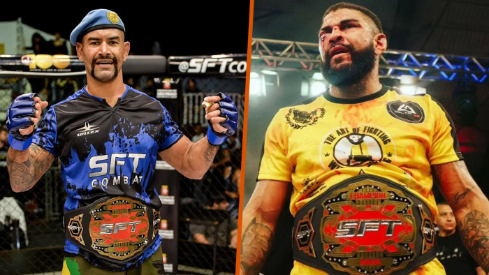 SFT Combat 56: inédito no MMA mundial, Soldado e King Kong colocam dois cinturões em jogo numa só luta